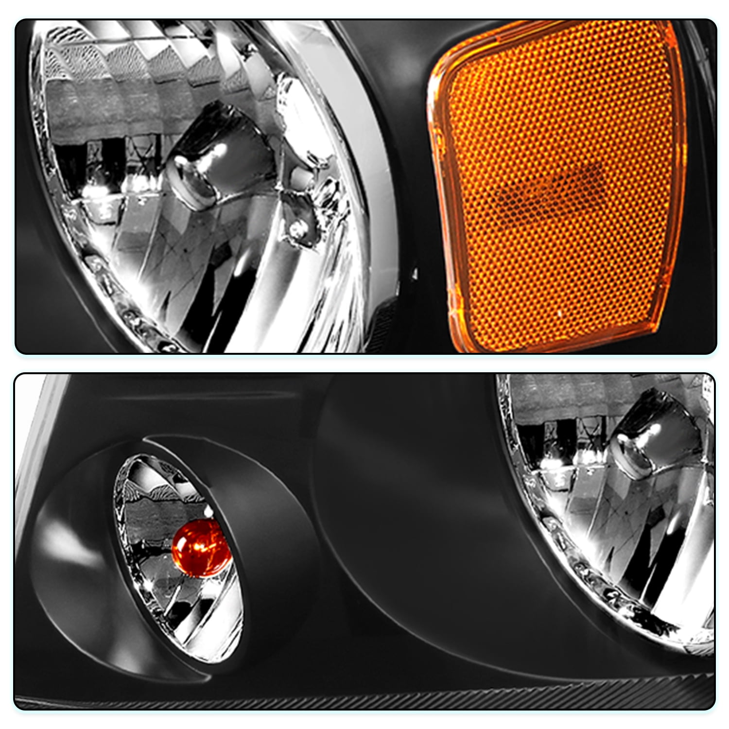 FOR 2004-2008 FORD F150 06-08 LINCOLN MARK LT HALOGEN HEADLIGHTS LAMPS PAIR