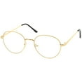 thumbnail image 2 of Classic Metal Frame Round Eyeglasses 53mm Slim Temple Clear Lens UV400, 2 of 4