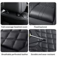 thumbnail image 6 of 2004 for Suzuki Forenza Seat Cover, Faux Leather 5 Piece Full Set Waterproof Beautify Interior, Black Car Seat Covers, Beautify the Interior of Old Cars, 6 of 9