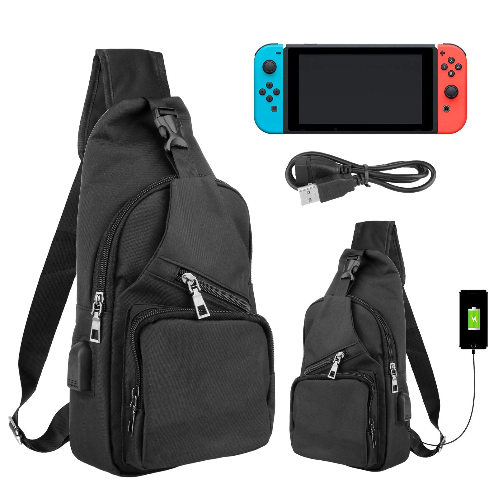 TSV Sling Bags, Chest Shoulder Backpack Fit for Nintendo Switch/Lite ...