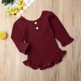 thumbnail image 4 of Baby Girls Ribbed Ruffle Bodysuit, 4 of 6