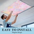 thumbnail image 6 of Rainbow Color Fluorescent Light Covers, Fantasy Colorful Ombre Swirl Magnetic Light Covers for Ceiling Lights, Fluorescent Ceiling Shade Filters for Classroom Bedroom Office 4x2Ft x 4PCS, 6 of 8