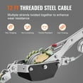thumbnail image 5 of KFFKFF Come Along Winch, 2 Ton (4,409 lbs) Pulling Capacity, 12 ft Steel Cable, 2 Hooks, Heavy Duty Ratchet Power Puller Tool with Dual Gears, Automotive Hoist Cable Puller Ideal for Vehicle Rescue, 5 of 9