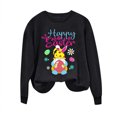 thumbnail image 2 of Jsaierl Chandails de Pâques pour Femmes Tendance Imprimé Graphique Lapin Pulls Décontractés Manches Longues Col Rond, 2 of 3