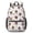 Pug and Circles, variant on Boxer and Dog Paw Print Blue Pattern 17" School Backpacks for Teens,Waterproof Oxford Fabric,S-Shape Padded Straps for School,Travel,Hiking,Camping