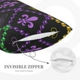 thumbnail image 5 of Daiia Mardi Gra Geometric Bedding Waterproof Pillow Protector Zippered Queen – Bed Bug Proof Pillow Encasement-14"x20", 5 of 9
