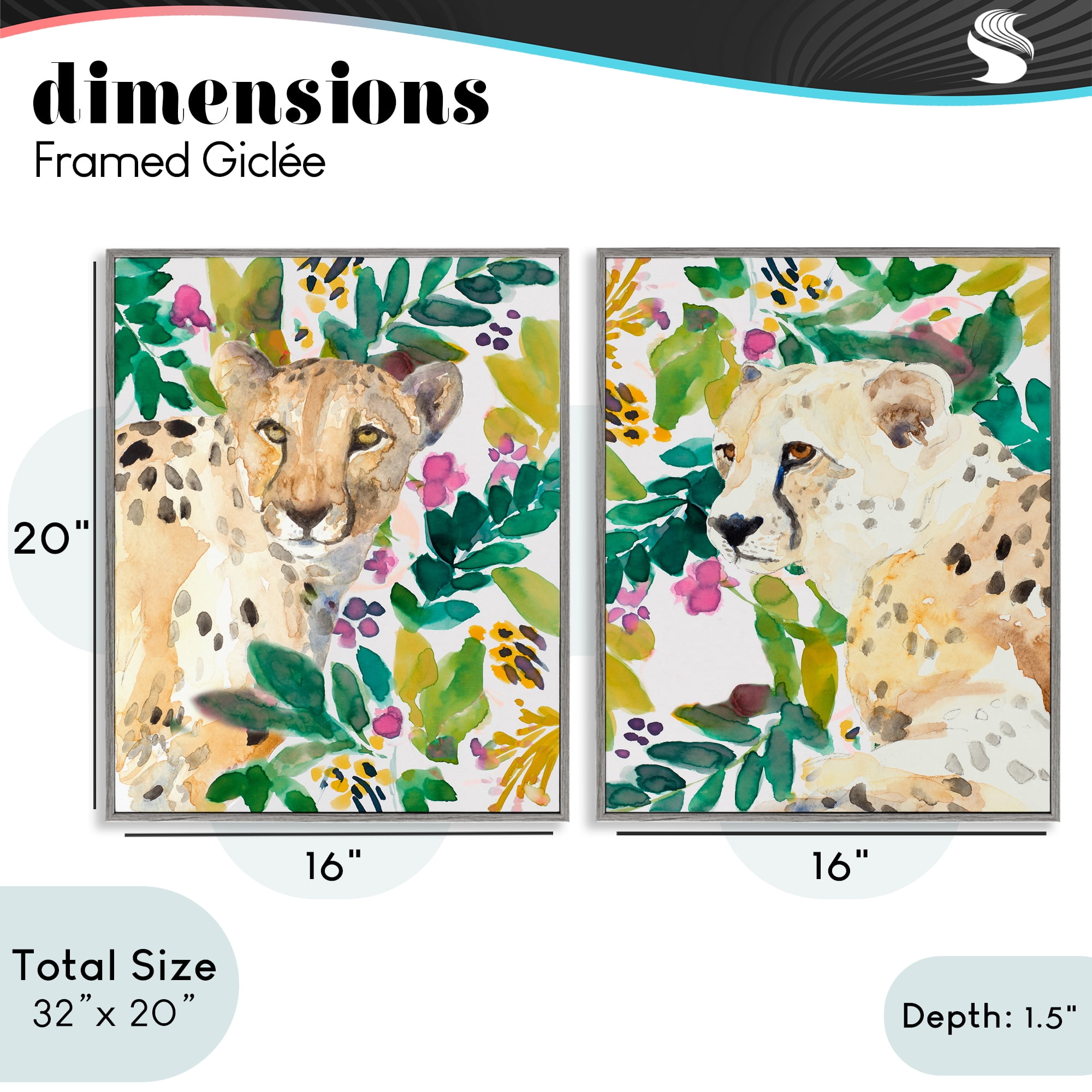 Stupell Industries Botanical Garden Wildlife 2 Piece Gray Framed Giclee Art Set, design by Lanie Loreth