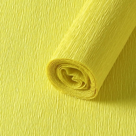 XmhyTop-A 1 Rolls Crepe Paper 250*50cm Crepe Paper Roll, Perfect for Party Decorations, Party Supplies DIY Crafts,Yellow