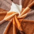 thumbnail image 5 of Buffalo Plaid Flannel Fleece Throw Blanket 50 x 60 Inches, Soft Lightweight Cozy All Season Orange Checkered Blanket for Bed, Couch, Car, 5 of 6
