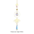 thumbnail image 3 of Campanillas de viento de cristal Prismas de polilla de mariposa Adorno de campana de viento de atrapasueños de luz de metal, 3 of 3
