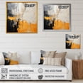 thumbnail image 4 of Designart "Yellow and Black Abstract Arrangement III" Abstract Wall Art - Modern Yellow Abstract Collages Bedroom Canvas Wall Art, 4 of 6