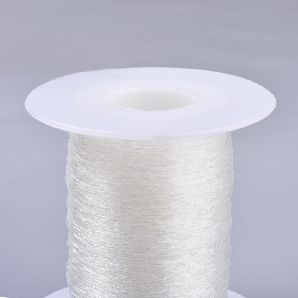 25 roll Round Elastic Thread Stretchy Bracelet String Clear 0.5mm 131.23 yards(120m)/roll