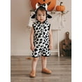 thumbnail image 3 of BemeyourBBs Little Girls Cosplay Cow Costume Sleeveless Zip Up Hooded Jumpsuit, 3 of 9