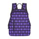 thumbnail image 1 of Disketp purple argyle Mochila Ligera e Impermeable, Mochila de Día Resistente para Viajes, Senderismo y Uso Diario para Hombre y Mujer, 1 of 7