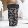 thumbnail image 6 of Honeii Colorful Fish Print Travel Coffee Mug Insulated Coffee Cup with Leakproof Lid, Coffee Tumbler, Reusable Coffee Cups with Seal Lid, 6 of 8