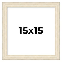15x15 Frame White Real Wood Picture Frame Width 1.5 inches | Interior Frame Depth 0.5 inches | Barn