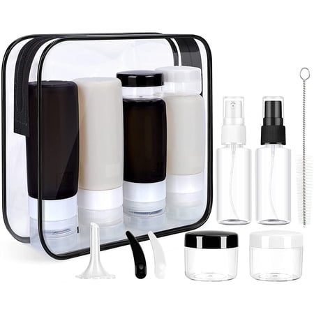 Morfone 16 Pack Silicone Travel Bottles Set for Toiletries TSA Approved Travel Containers Leakproof Squeezable Refillable Travel Accessories 2oz 3oz for Shampoo Conditioner Lotion Liquids