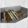 thumbnail image 6 of Tribal Soft Flannel Fleece Throw Blanket, Traditional Folk Cultural Featured Trippy Boho Abstract Design, Cozy Plush for Indoor and Outdoor Use, 60" x 80", Multicolor, by Ambesonne, 6 of 6