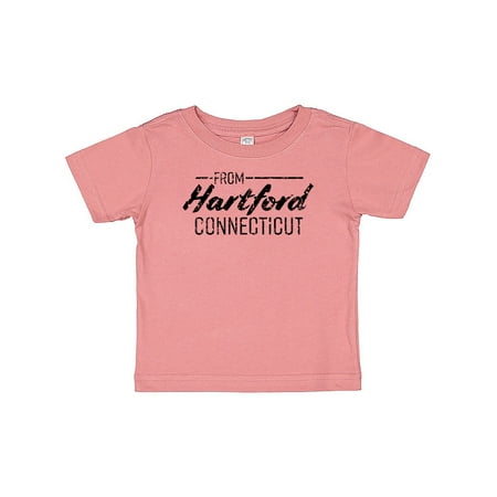 

Inktastic From Hartford Connecticut in Black Distressed Text Gift Baby Boy or Baby Girl T-Shirt