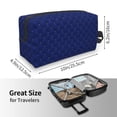 thumbnail image 4 of Goofa Navy Blue Printed Toiletry Bag with Handle,Large Capacity Travel Makeup Cosmetic Bag for Women, Carry on Airport Airline Compliant Bag, 4 of 9