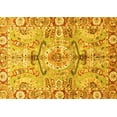 thumbnail image 1 of Ahgly Company Machine Washable Indoor Rectangle Abstract Yellow Modern Area Rugs, 8' x 12', 1 of 4