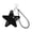 Black, variant on Gothic Keychain Featuring Star Charms And Studded Leather Sturdy Key Chain Accessory For Unique Styles