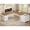 White+Brown, variant on L Shaped Electric Standing Desk with 7 Drawers and Storage Shelves, 63" Height Adjustable Computer Desk for Home Office