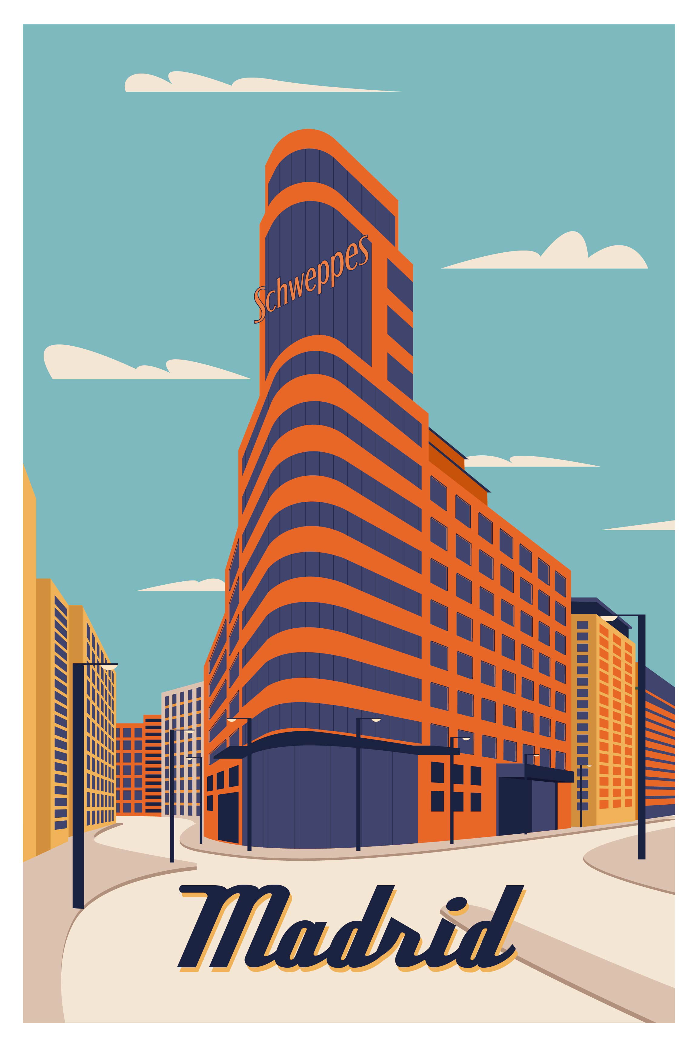 Art Deco Travel Posters Lovely Retro Modern Holiday Tourism Madrid Spain