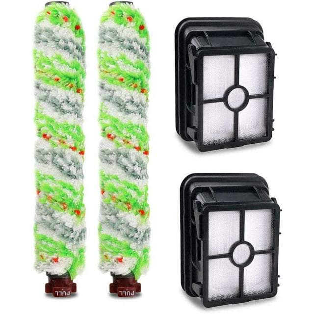 2 Multi-Surface Pet Brushes With 2 Crosswave Replacement Filters For Bissell 1713z Crosswave 3-In-1 Wet & Dry Vacuum Cleaner And Crosswave 2225n Pet Pro Accessories