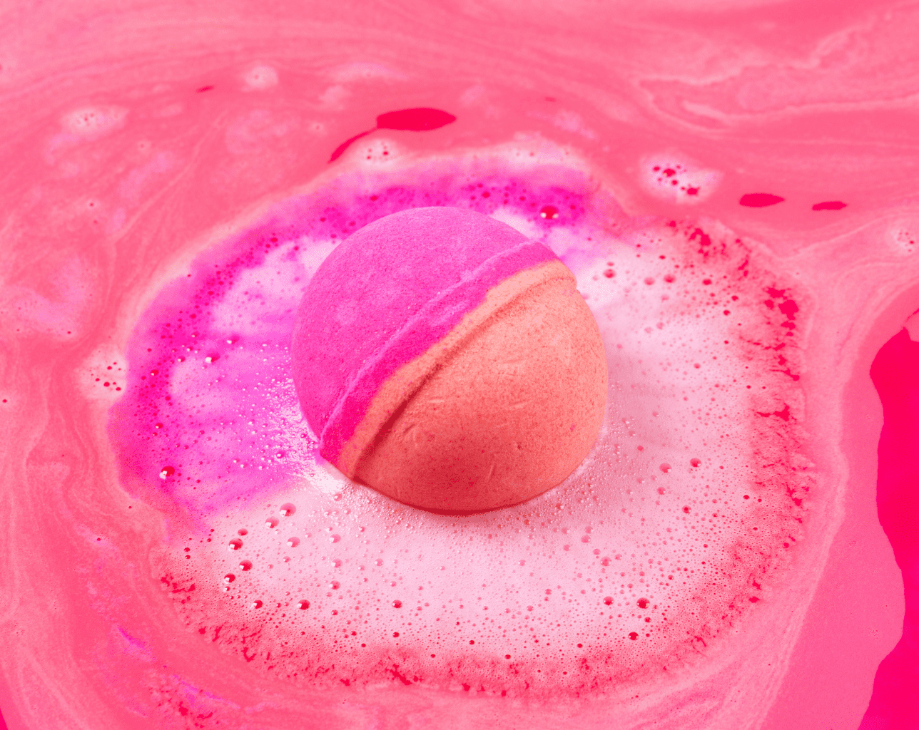 (3 pack) Hi Peach Layne Berry Bougie Hot Pink and Peach Bath Bomb with Prize, 4.5 oz.