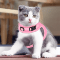 thumbnail image 4 of MoNiBloom Cat Harness for Walking, Escape Proof Soft Adjustable Kitten Vest Harnesses for Pet Cats, Easy Control Mesh Breathable, Pink S, 4 of 8