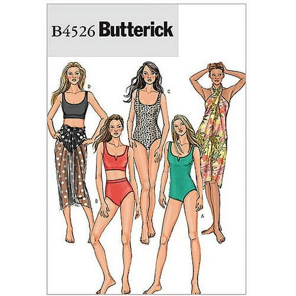 Butterick Pattern Misses' Swimsuit and Wrap, EE (14, 16, 18, 20)