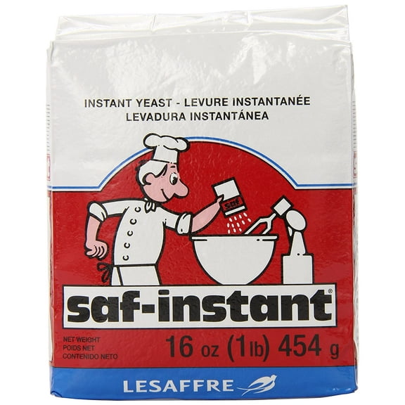 LeSaffre Saf-Instant Yeast, Red, 1 lbs Bags (Pack of 2)