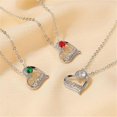 thumbnail image 3 of Collares para mujer, collar con colgante de corazón para mujer, cadena de clavícula con amor, joyería para mamá, esposa, madre, abuela, fiesta, festival y regalo de cumpleaños M, 3 of 4