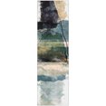thumbnail image 2 of Addison Rugs Mayfield Premium Machine Washable Transitional Abstract Green Runner Rug, 2'3" X 7'6" Machine Washable Transitional Abstract Green Oversized Sherpa Throw Blanket, 2 of 6