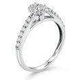 thumbnail image 3 of Gem Stone King 10K White Gold White Lab Grown Diamond Engagement Ring for Women | 0.58 Cttw | Gemstone April Birthstone | DEF Color | VVS-VS Clarity | Wedding Engagement Anniversary Ring | Size 7, 3 of 4