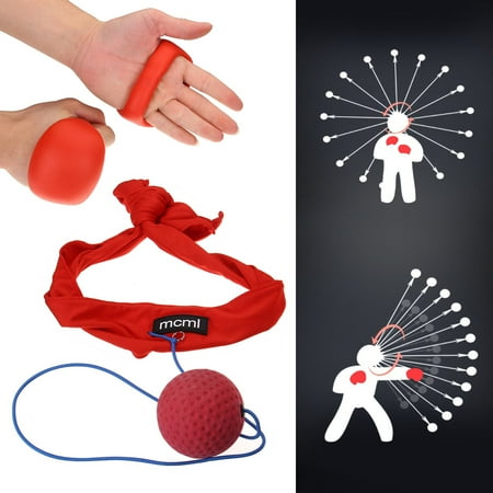 Aqua Fitness Exercise Set Rubber Ball & Headband Set Speed Reflex Training for Boxing Punch Fight Muay Thai Combat Fitness Sports Exercise Relaxation ()