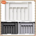 thumbnail image 2 of New Adjustable Cutlery Organizer - Upgraded Plastic Storage Tray with Dividers, Ideal for Organizing Spoons and Knife Drawers., 2 of 9