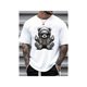 thumbnail image 1 of Men's Plus Size Cotton T-Shirt - Casual Short Sleeve Crew Neck with Cartoon Bear Print, Summer Graphic Tee, Men's T-Shirt, 1 of 7