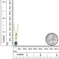 thumbnail image 6 of Gem Stone King 14K Yellow Gold Persian Blue Moissanite and Lab Grown Diamond Pendant Necklace for Women | 1.41 Cttw | Gemstone Birthstone | Oval 8X6MM | With 18 inch Chain, 6 of 6