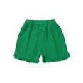 thumbnail image 5 of JanJean Kids Girls High Waist Denim Jean Shorts Frayed Raw Hem Wide Leg Short Jeans Hot Pants Loose Green 160, 5 of 7