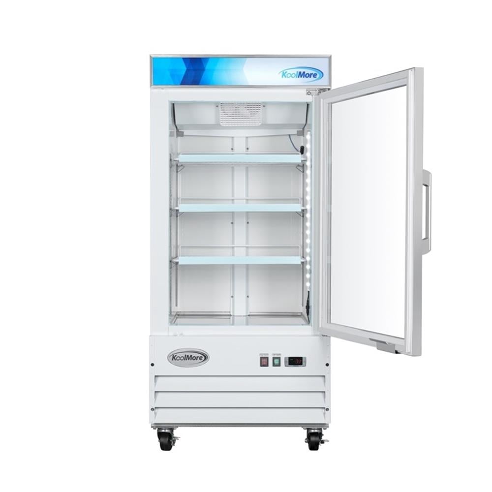 Pemberly Row 26" 1-Door Display Merchandiser Freezer 9 cu. ft. in White