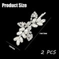 thumbnail image 3 of 6 Pieces Rhinestone Bridal Hair Clip, Leaf Wedding Hairpin Bride Crystal Hair Pins Diamond Bobby Pins Jewelry Barrette Hair Accessories for Women Girls, 3 of 4