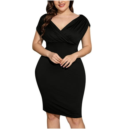 

Viikei Plus Size Skirts for Women Large Patchwork Dresses Hip Wrap Long Sleeve Swing Dresses Longuette Dresses