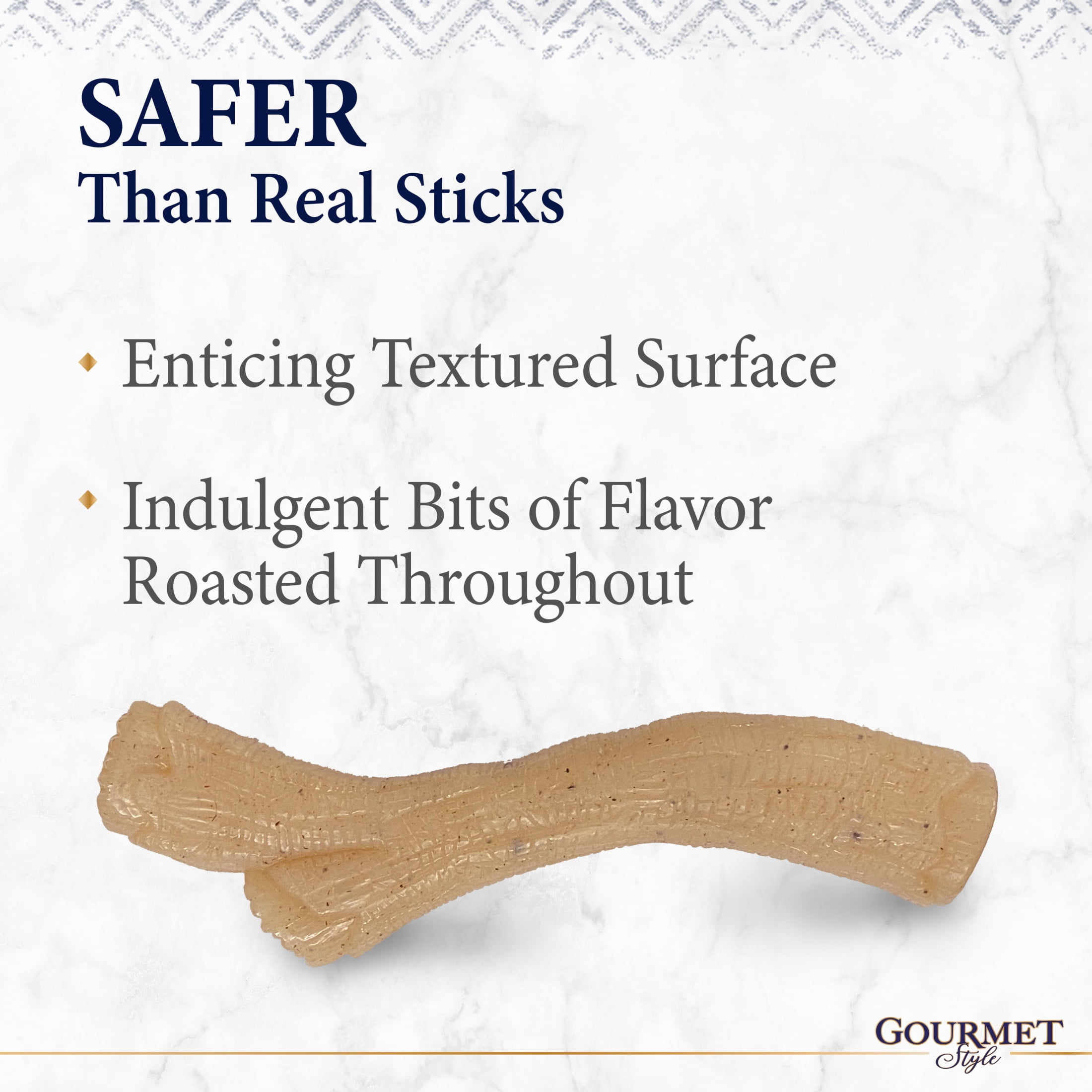 (3 pack) Nylabone Gourmet Style Dog Chew Toy Stick Chicken X-Large (50+ lbs)