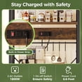 thumbnail image 2 of Amadwell 39.4" Large Bakers Rack, 6-Tier Microwave Stand with Power Outlets, Kitchen Shelf with Wire Basket, 2 of 8
