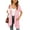 Pink, variant on Uvplove Women's Short Sleeve Summer Open Front Cardigan Lightweight Knit with Pcokets,Black,XL