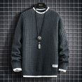 thumbnail image 3 of Suéter navideño 2024, suéter de punto para hombre, suéter de punto con patrón de rayas Harajuku para hombre, suéteres de invierno vintage con cuello redondo S-4XL, 3 of 4
