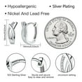 thumbnail image 5 of Lancharmed Silver Plated Women's Earrings,Crossed Zirconia Earring Gifts for Sister, 5 of 7