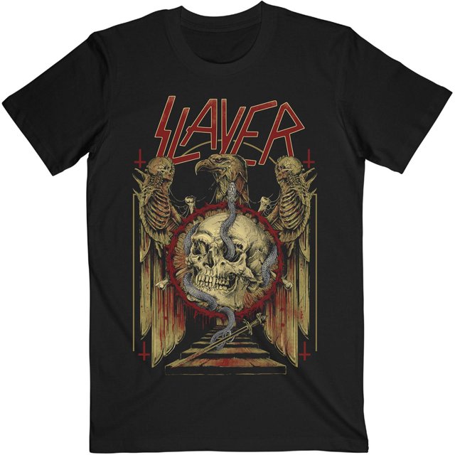Slayer - Camiseta Águila y Serpiente para Adultos Unisex (Negro)